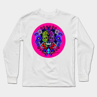 deep circle in yggdrasil mexican tree of life and death ecopop Long Sleeve T-Shirt